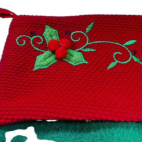Christmas Stocking Fleece 3D Santa Candy Cane Sleigh Presents Prima Creations - Picture 4 of 12
